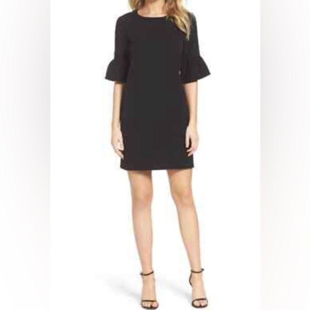 Charles Henry Bell Sleeve Shift Dress black Size large